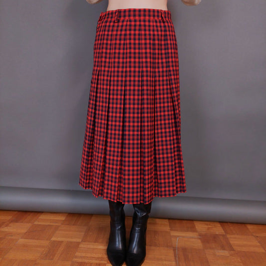 VIN-SKI-32940 Vintage φούστα καρό S-M