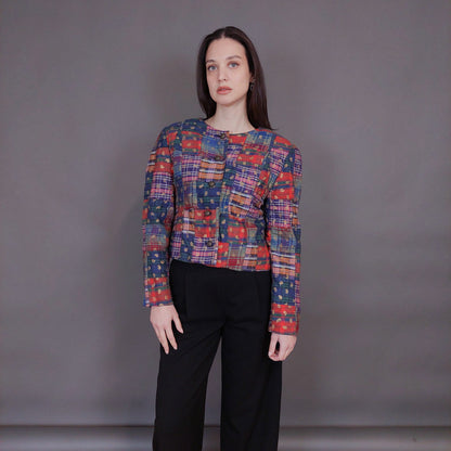 VIN-OUTW-32939 Vintage crazy pattern σακάκι S