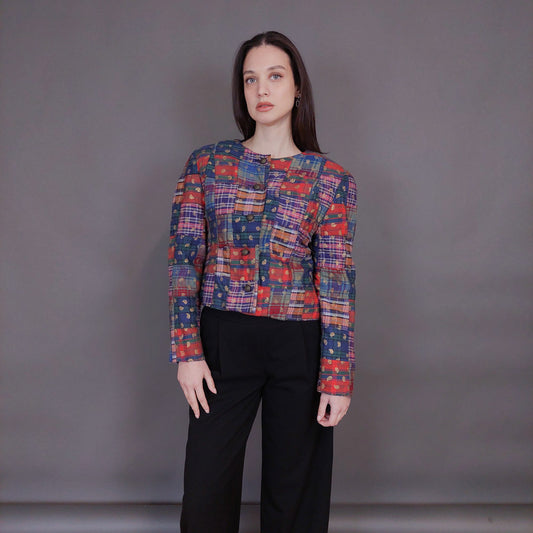 VIN-OUTW-32939 Vintage crazy pattern σακάκι S