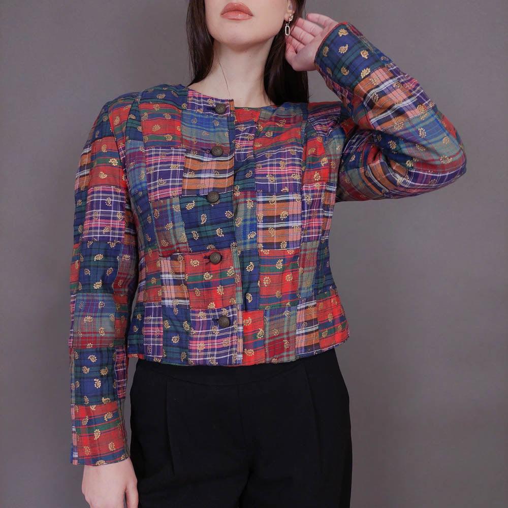 VIN-OUTW-32939 Vintage crazy pattern σακάκι S