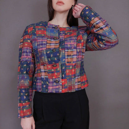 VIN-OUTW-32939 Vintage crazy pattern σακάκι S