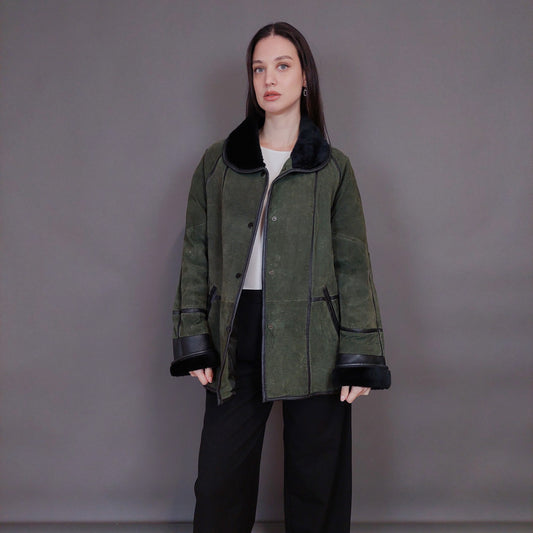 VIN-OUTW-32934 Vintage δερμάτινο jacket Μ-L