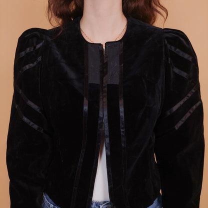 VIN-OUTW-34539 Vintage velvet σακάκι S
