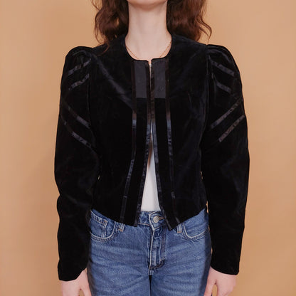 VIN-OUTW-34539 Vintage velvet σακάκι S