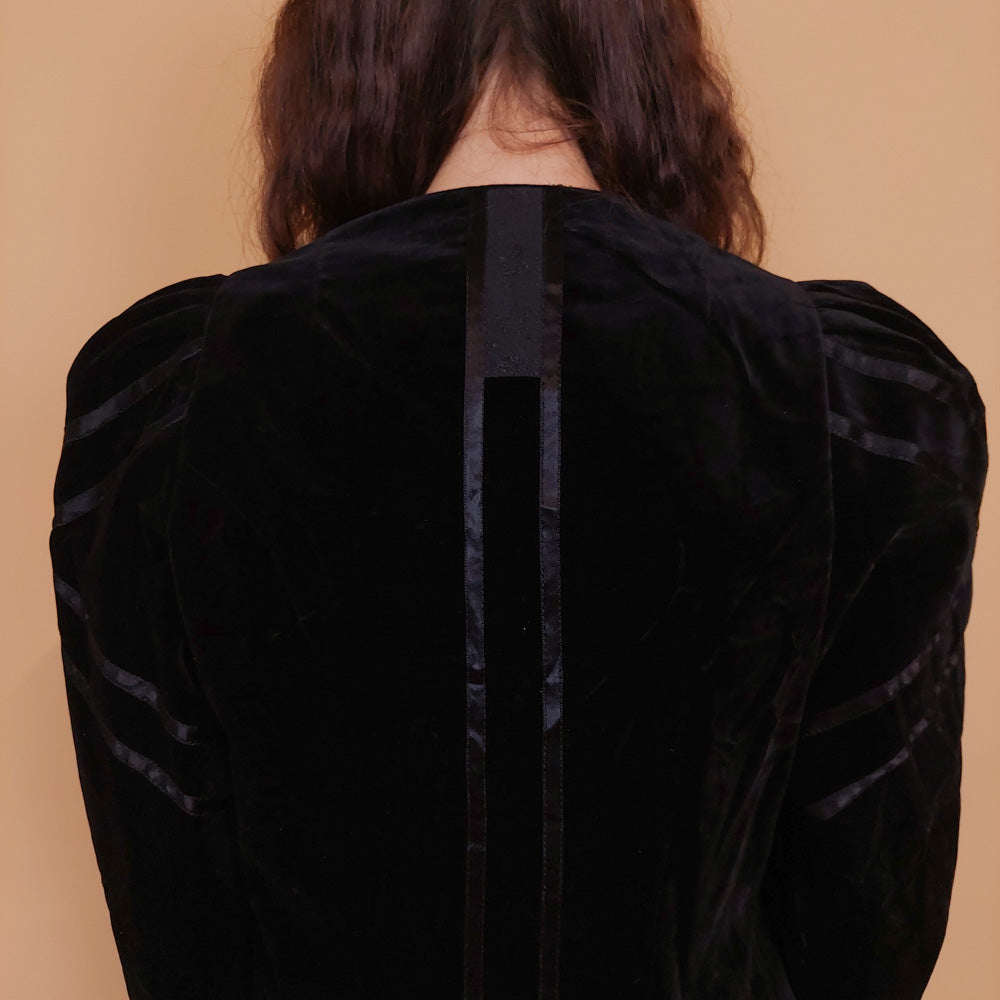 VIN-OUTW-34539 Vintage velvet σακάκι S