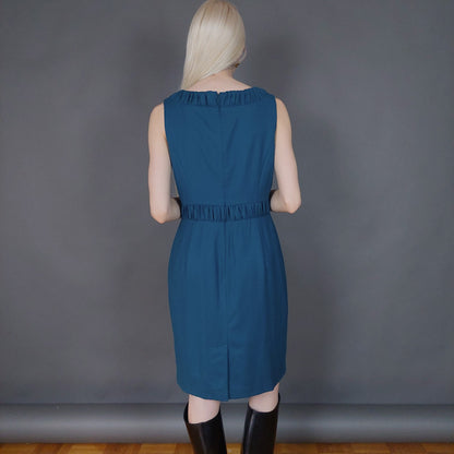 VIN-DR-26010 Vintage μάλλινο φόρεμα βεραμάν M