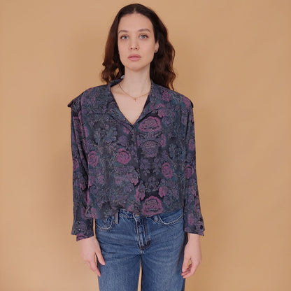 VIN-BLO-34514 Vintage πουκάμισο floral L