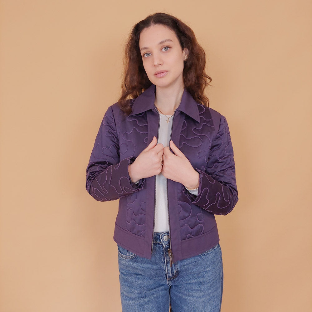 VIN-OUTW-34552 Vintage σακάκι μοβ S