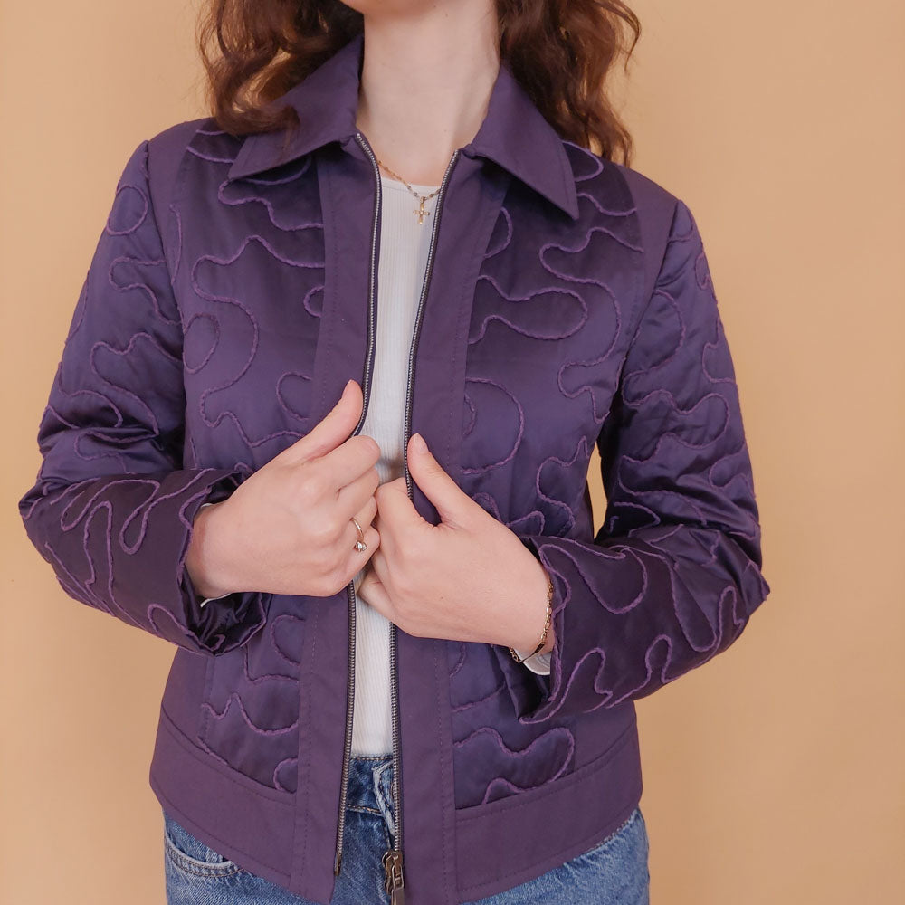 VIN-OUTW-34552 Vintage σακάκι μοβ S