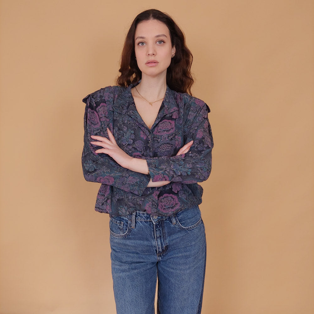 VIN-BLO-34514 Vintage πουκάμισο floral L