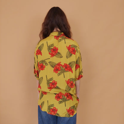 VIN-BLO-34530 Vintage πουκάμισο floral M