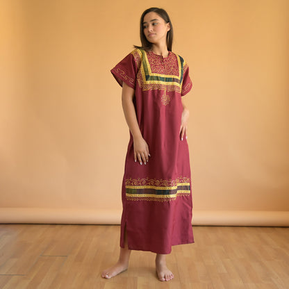 VIN-DR-16839 Vintage φόρεμα ethnic style L