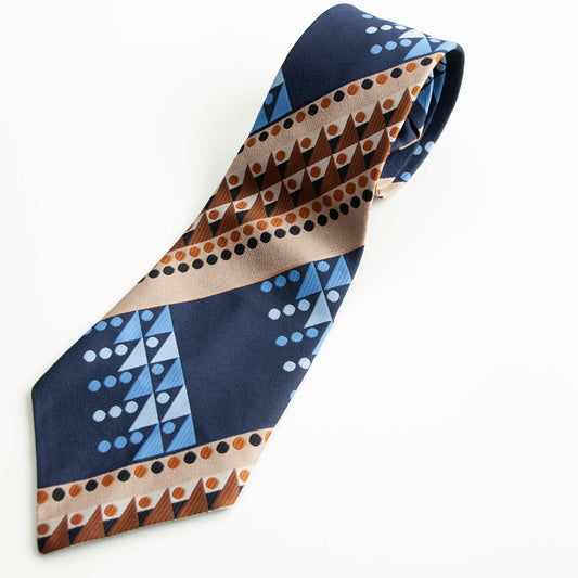 VIN-TIE-14609 Vintage εμπριμέ γερμανική γραβάτα