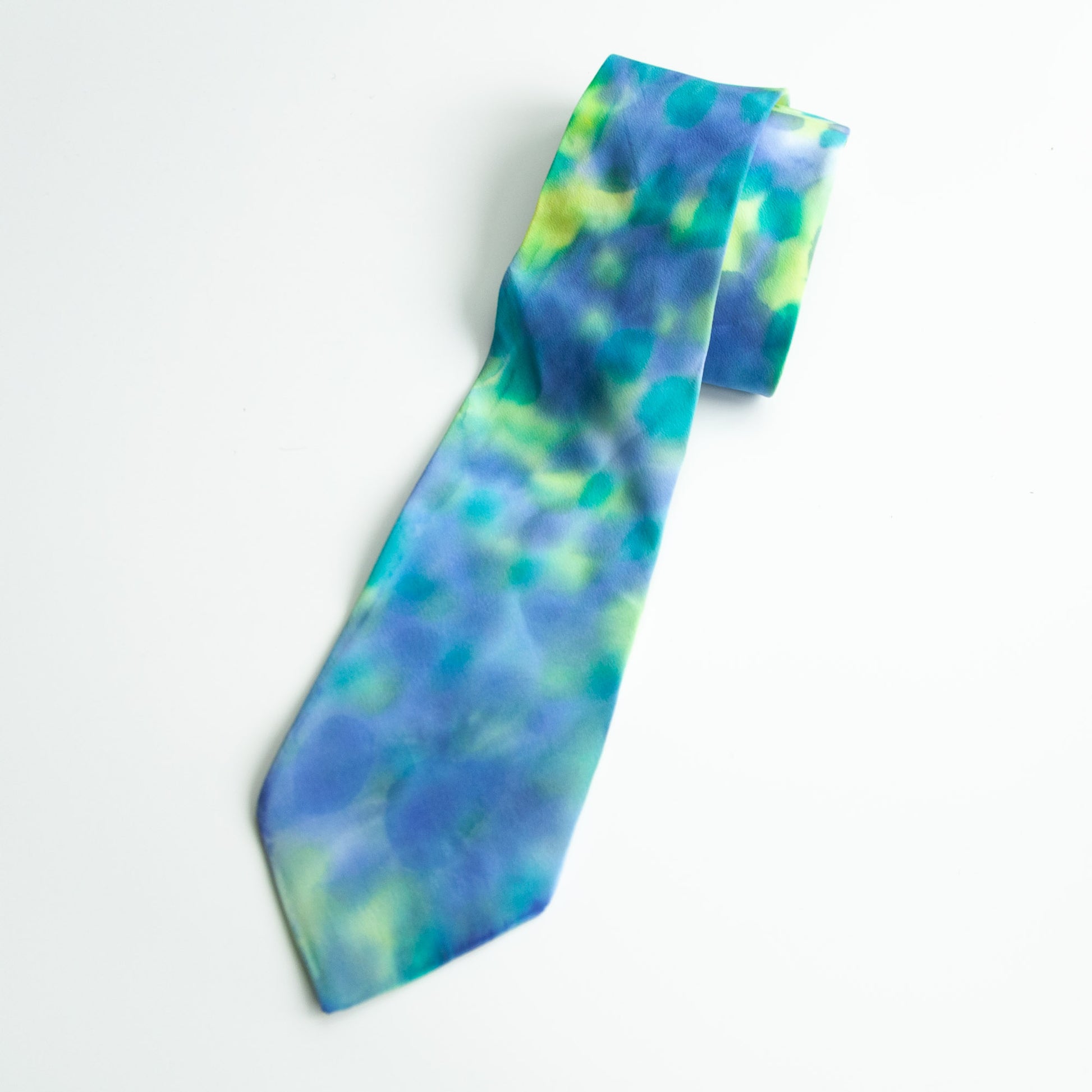 VIN-TIE-14616 Vintage μεταξωτή handmade γραβάτα