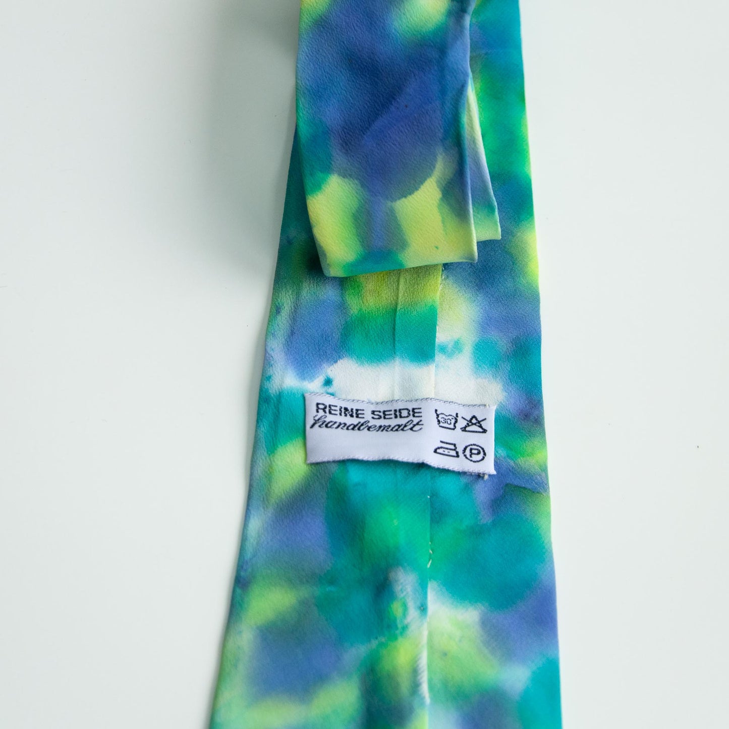 VIN-TIE-14616 Vintage μεταξωτή handmade γραβάτα