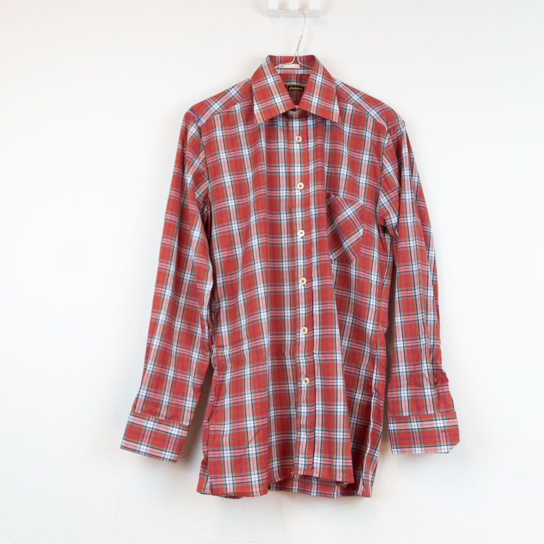 VIN-SHI-21700 Vintage πουκάμισο καρό unisex S