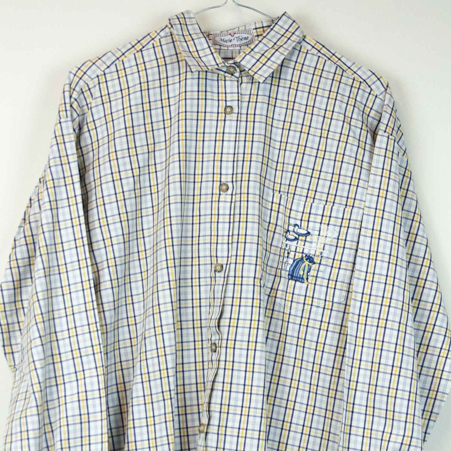 VIN-SHI-20782 Vintage πουκάμισο καρό unisex Μ-L