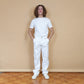 VIN-TR-22154 Vintage παντελόνι λευκό unisex M