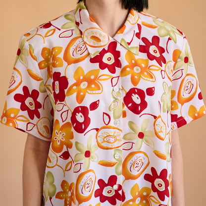 VIN-BLO-14267 Vintage πουκάμισο εμπριμέ ΧL