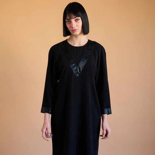 VIN-DR-13233 Vintage φόρεμα μαύρο S-M