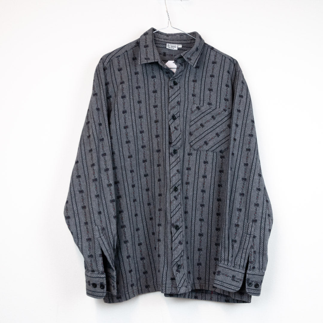 VIN-SHI-21903 Vintage πουκάμισο crazy pattern unisex M