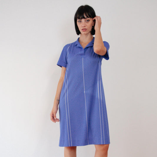 VIN-DR-18959 Vintage φόρεμα μπλε Μ