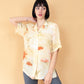 VIN-BLO-22693 Vintage πουκάμισο φλόραλ M-L