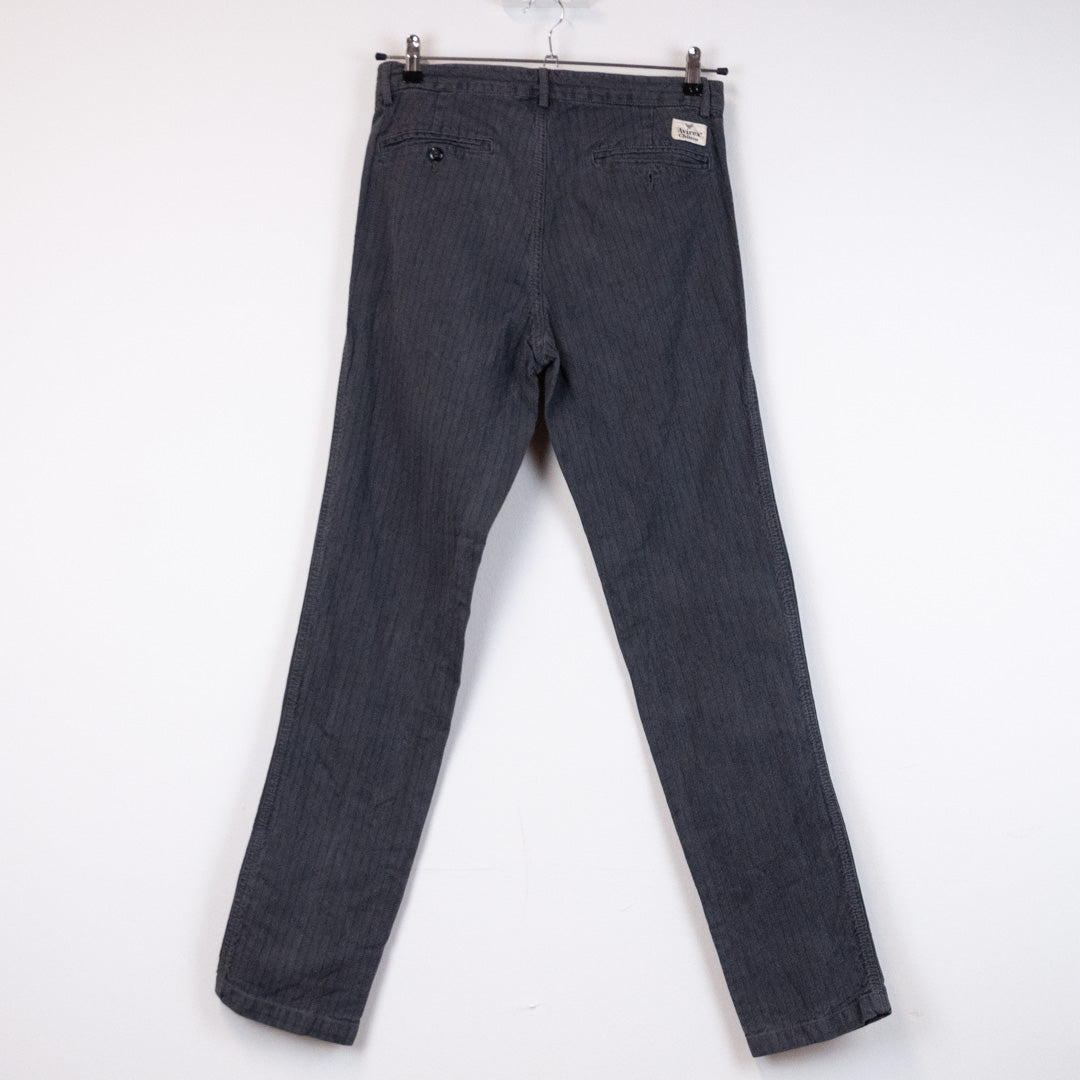 VIN-TR-23335 Vintage παντελόνι unisex ριγέ L